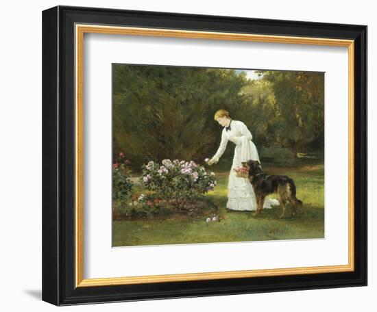 In the Rose Garden-Heywood Hardy-Framed Giclee Print