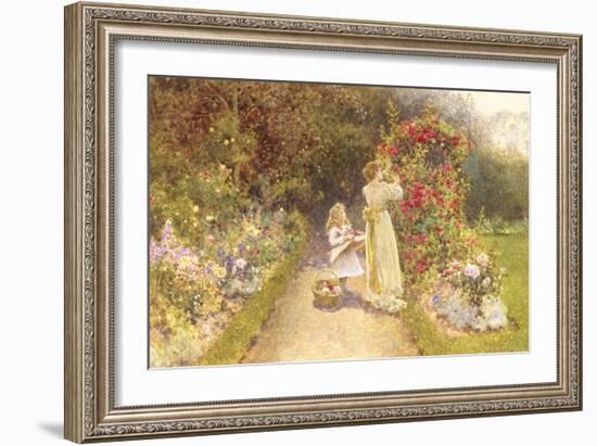 In the Rose Garden-Thomas J. Lloyd-Framed Giclee Print