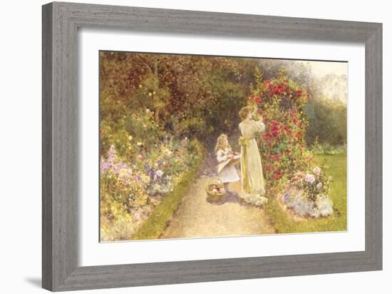 In the Rose Garden-Thomas J. Lloyd-Framed Giclee Print