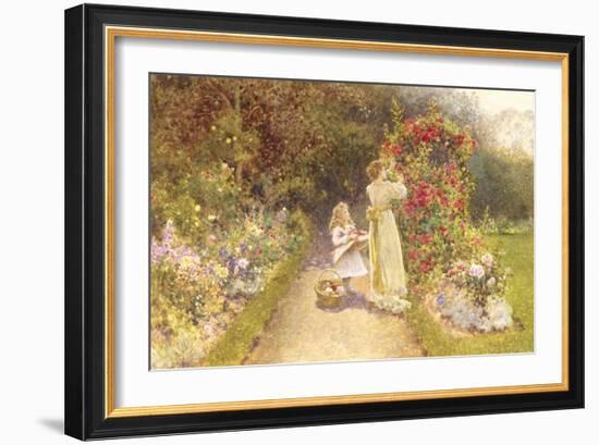 In the Rose Garden-Thomas J. Lloyd-Framed Giclee Print