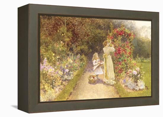 In the Rose Garden-Thomas J. Lloyd-Framed Premier Image Canvas