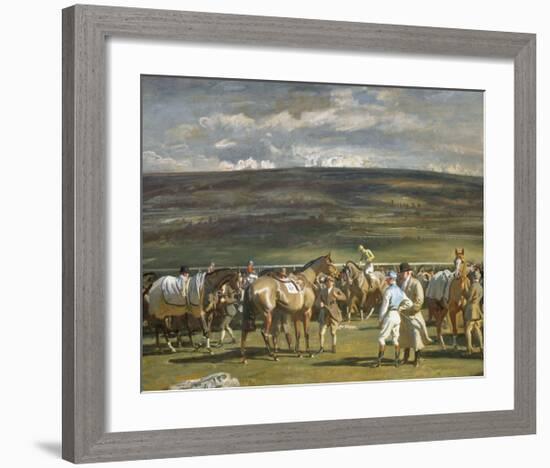 In The Saddling Paddock, March Meet, Cheltenham-Sir Alfred Munnings-Framed Premium Giclee Print