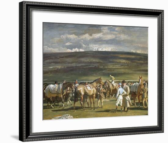 In The Saddling Paddock, March Meet, Cheltenham-Sir Alfred Munnings-Framed Premium Giclee Print