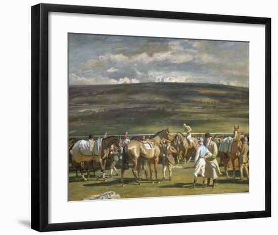 In The Saddling Paddock, March Meet, Cheltenham-Sir Alfred Munnings-Framed Premium Giclee Print