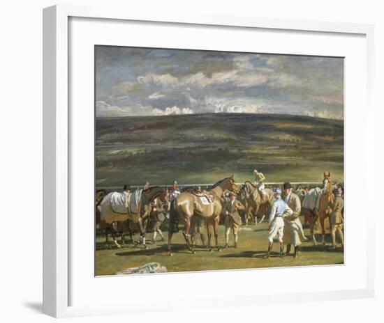 In The Saddling Paddock, March Meet, Cheltenham-Sir Alfred Munnings-Framed Premium Giclee Print