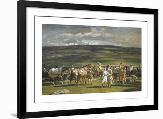 In the Saddling Paddock, March Meet, Cheltenham-Sir Alfred Munnings-Framed Premium Giclee Print