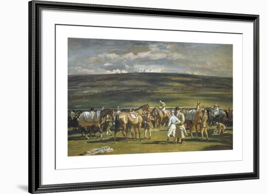 In the Saddling Paddock, March Meet, Cheltenham-Sir Alfred Munnings-Framed Premium Giclee Print