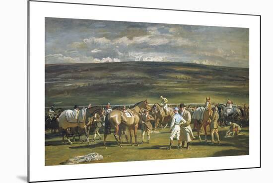 In the Saddling Paddock, March Meet, Cheltenham-Sir Alfred Munnings-Mounted Premium Giclee Print