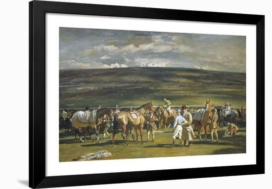 In the Saddling Paddock, March Meet, Cheltenham-Sir Alfred Munnings-Framed Premium Giclee Print