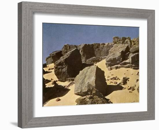 In the Sahara, Egypt-English Photographer-Framed Giclee Print