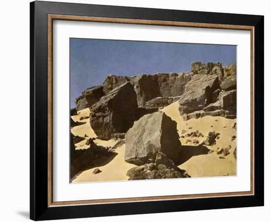 In the Sahara, Egypt-English Photographer-Framed Giclee Print