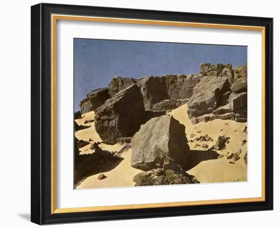 In the Sahara, Egypt-English Photographer-Framed Giclee Print