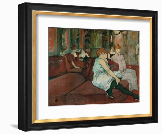 In the Salon at Rue Des Moulins, 1894-Henri de Toulouse-Lautrec-Framed Giclee Print