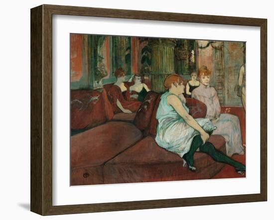 In the Salon at Rue Des Moulins, 1894-Henri de Toulouse-Lautrec-Framed Giclee Print