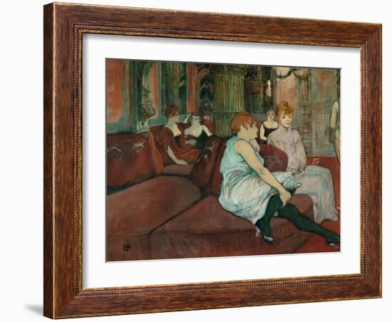 In the Salon at Rue Des Moulins, 1894-Henri de Toulouse-Lautrec-Framed Giclee Print