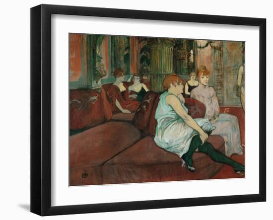 In the Salon at Rue Des Moulins, 1894-Henri de Toulouse-Lautrec-Framed Giclee Print