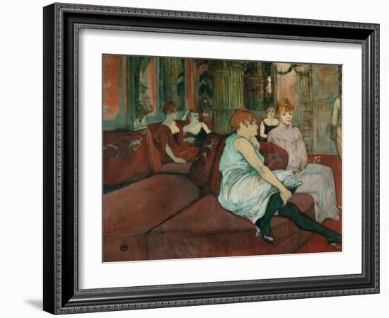 In the Salon at Rue Des Moulins, 1894-Henri de Toulouse-Lautrec-Framed Giclee Print