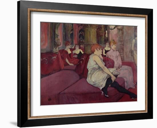 In the Salon at the Rue des Moulins, 1894-Henri de Toulouse-Lautrec-Framed Giclee Print