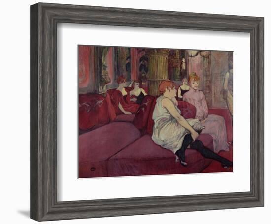 In the Salon at the Rue des Moulins, 1894-Henri de Toulouse-Lautrec-Framed Giclee Print