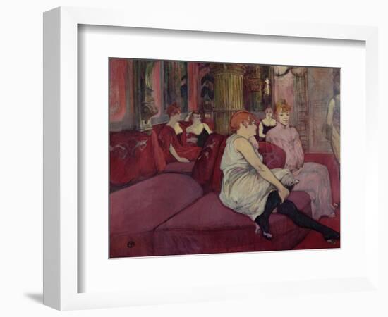 In the Salon at the Rue des Moulins, 1894-Henri de Toulouse-Lautrec-Framed Giclee Print