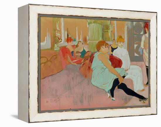 In the Salon at the Rue des Moulins, 1894-Henri de Toulouse-Lautrec-Framed Premier Image Canvas