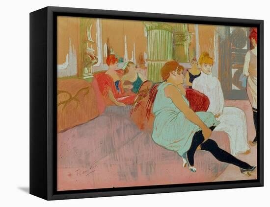 In the Salon at the Rue des Moulins, 1894-Henri de Toulouse-Lautrec-Framed Premier Image Canvas