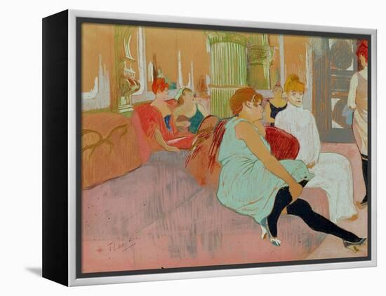 In the Salon at the Rue des Moulins, 1894-Henri de Toulouse-Lautrec-Framed Premier Image Canvas