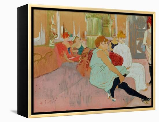 In the Salon at the Rue des Moulins, 1894-Henri de Toulouse-Lautrec-Framed Premier Image Canvas