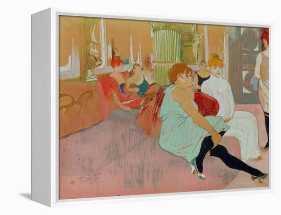 In the Salon at the Rue des Moulins, 1894-Henri de Toulouse-Lautrec-Framed Premier Image Canvas