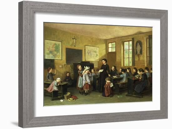 In the Schoolroom-Theophile Emmanuel Duverger-Framed Giclee Print