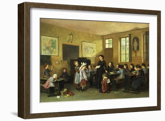 In the Schoolroom-Theophile Emmanuel Duverger-Framed Giclee Print