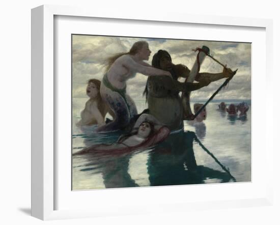 In the Sea, 1883-Arnold Bocklin-Framed Giclee Print