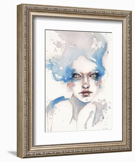 In The Shallows (Water Nymph)-Sillier than Sally-Framed Art Print