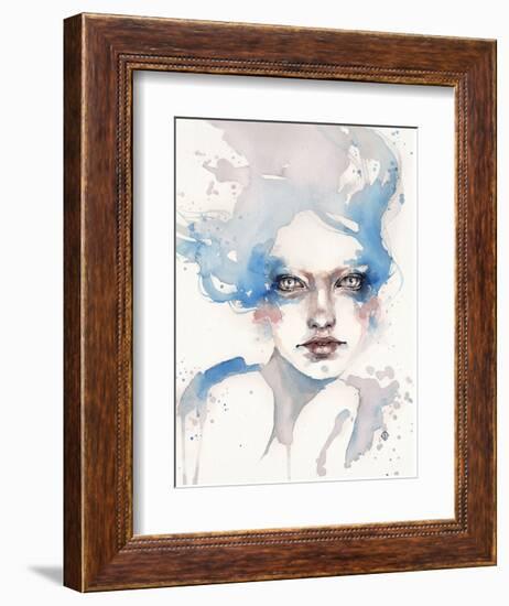 In The Shallows (Water Nymph)-Sillier than Sally-Framed Art Print