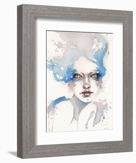 In The Shallows (Water Nymph)-Sillier than Sally-Framed Art Print