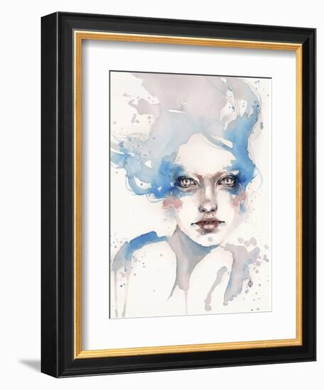 In The Shallows (Water Nymph)-Sillier than Sally-Framed Art Print