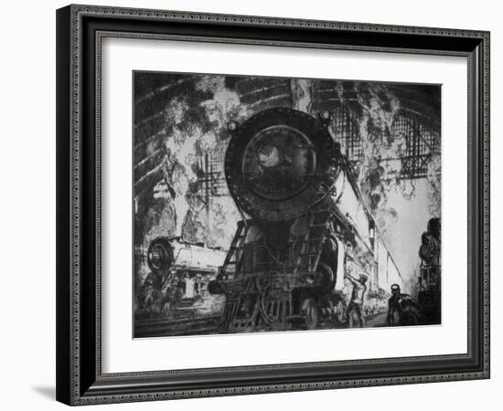 In the Shops-Otto Kuhler-Framed Giclee Print