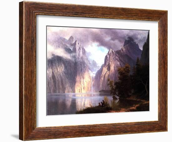 In the Sierra Nevada, C.1861-Albert Bierstadt-Framed Giclee Print