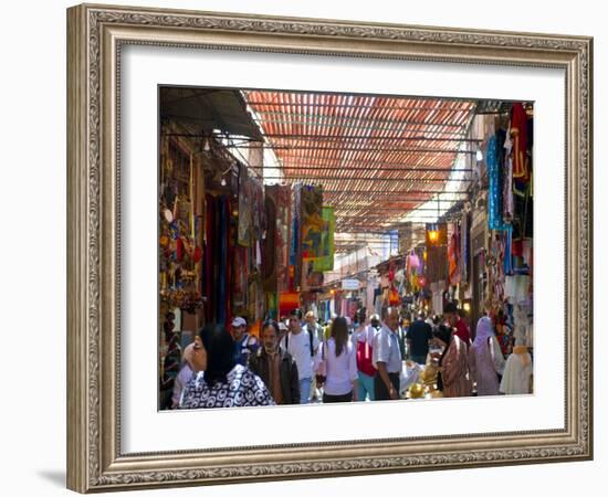 In the Souk, Marrakech, Morocco, North Africa, Africa-Michael Runkel-Framed Photographic Print