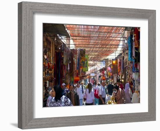 In the Souk, Marrakech, Morocco, North Africa, Africa-Michael Runkel-Framed Photographic Print