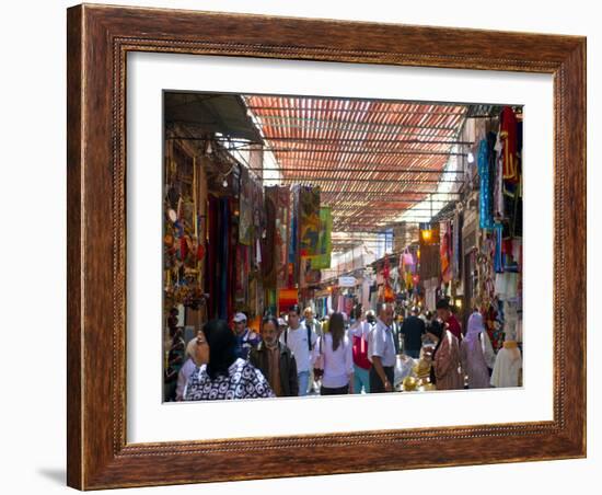 In the Souk, Marrakech, Morocco, North Africa, Africa-Michael Runkel-Framed Photographic Print