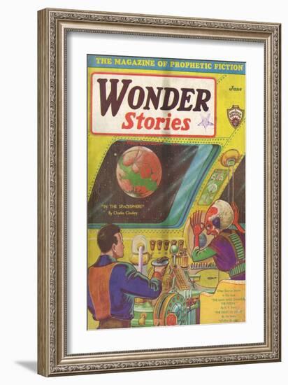 In the Spacesphere'-Frank R Paul-Framed Art Print