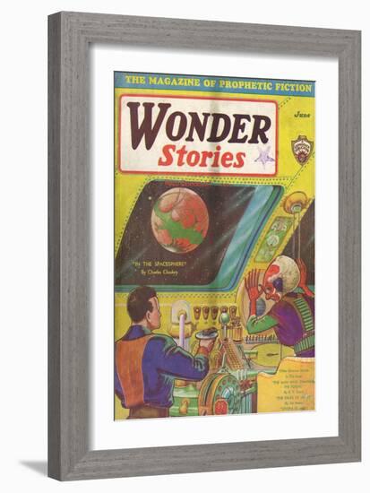 In the Spacesphere'-Frank R Paul-Framed Art Print