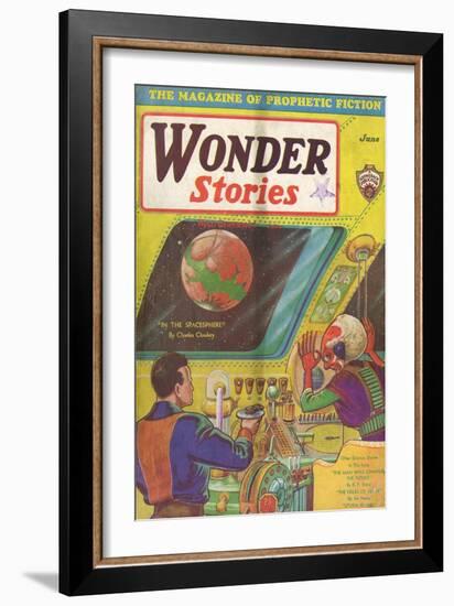 In the Spacesphere'-Frank R Paul-Framed Art Print