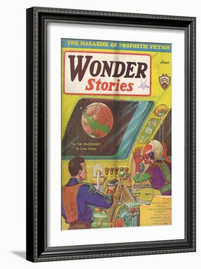 In the Spacesphere'-Frank R Paul-Framed Art Print