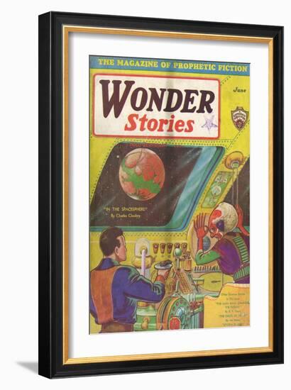 In the Spacesphere'-Frank R Paul-Framed Art Print