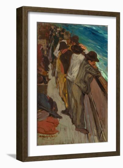 In the Steerage, 1900 (Oil on Canvas)-George Benjamin Luks-Framed Giclee Print