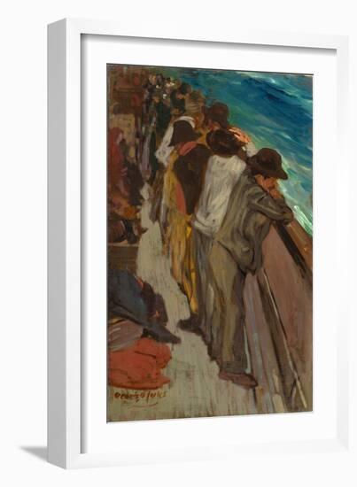 In the Steerage, 1900 (Oil on Canvas)-George Benjamin Luks-Framed Giclee Print