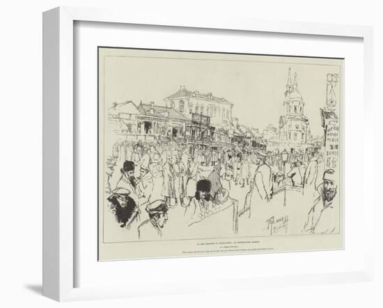 In the Streets of Berdicheff, an Interrupted Sketch-Joseph Pennell-Framed Giclee Print