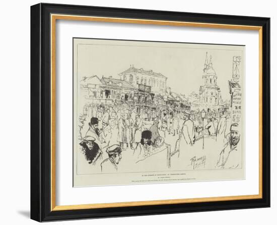 In the Streets of Berdicheff, an Interrupted Sketch-Joseph Pennell-Framed Giclee Print